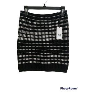 M MISSONI Skirt Black/White NWT Sz.8